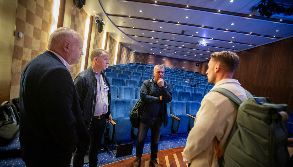 F.V: Jarle Strømmegjerde og Anders Lungård fra Stranda Ventilasjon, John-Kåre Krokene fra Niprox, Henrik Sakshaug fra NemiTek.